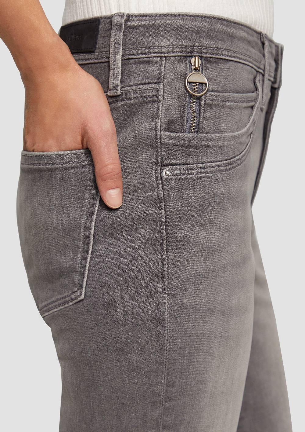 S.Oliver Jeans Betsy / Slim Fit / Mid Rise / Slim Leg / mit Zipp-Detail Letzter Tag