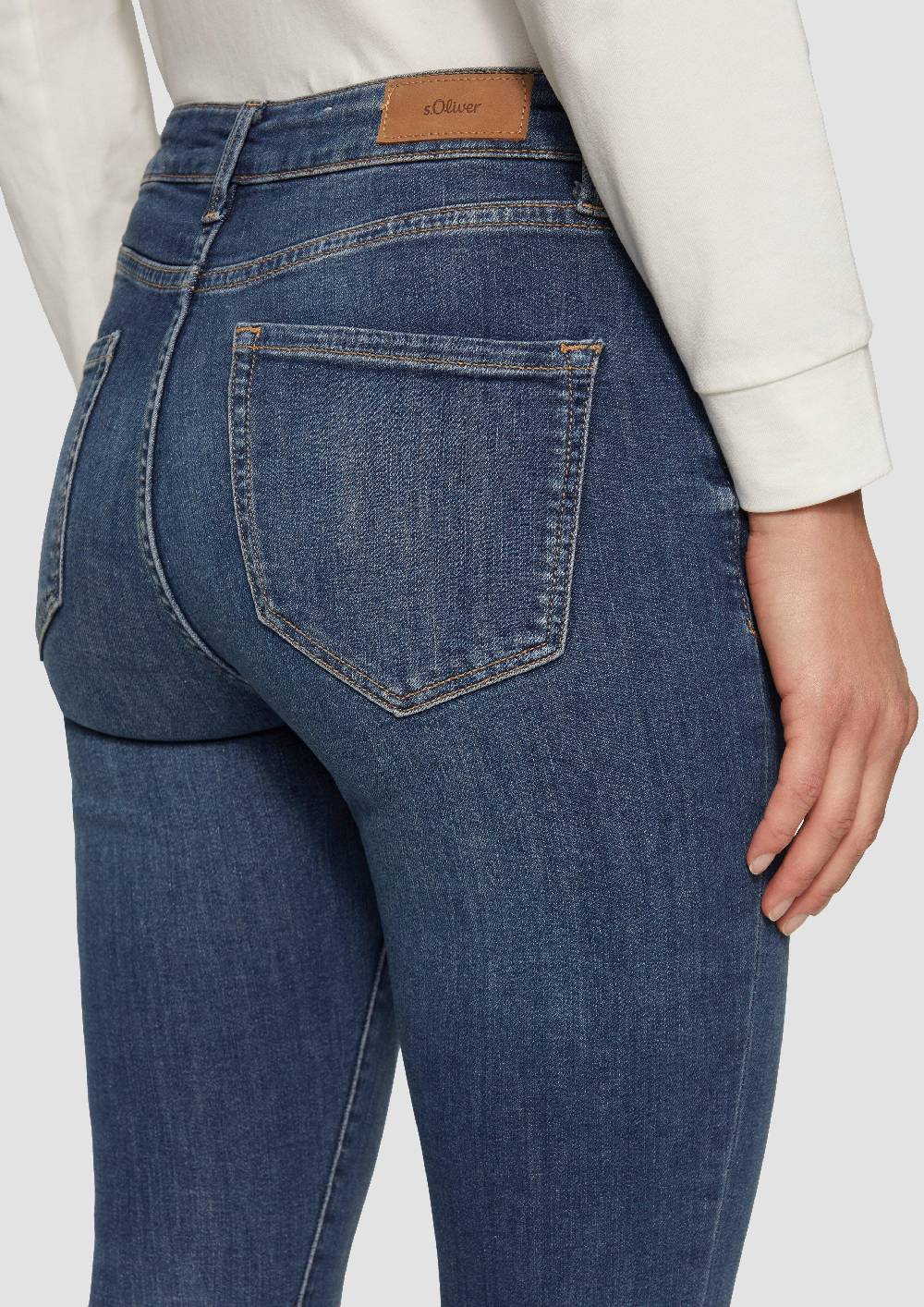 S.Oliver Cropped Jeans Izabell / Skinny Fit / Mid Rise / Skinny Leg / mit offenem Saum Bis zu 65% Rabatt