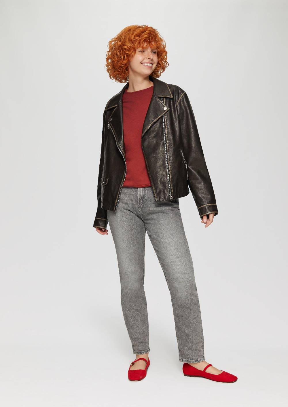 S.Oliver Lockeres Sweatshirt mit überschnittener Schulter Discount Store für neue Produkte