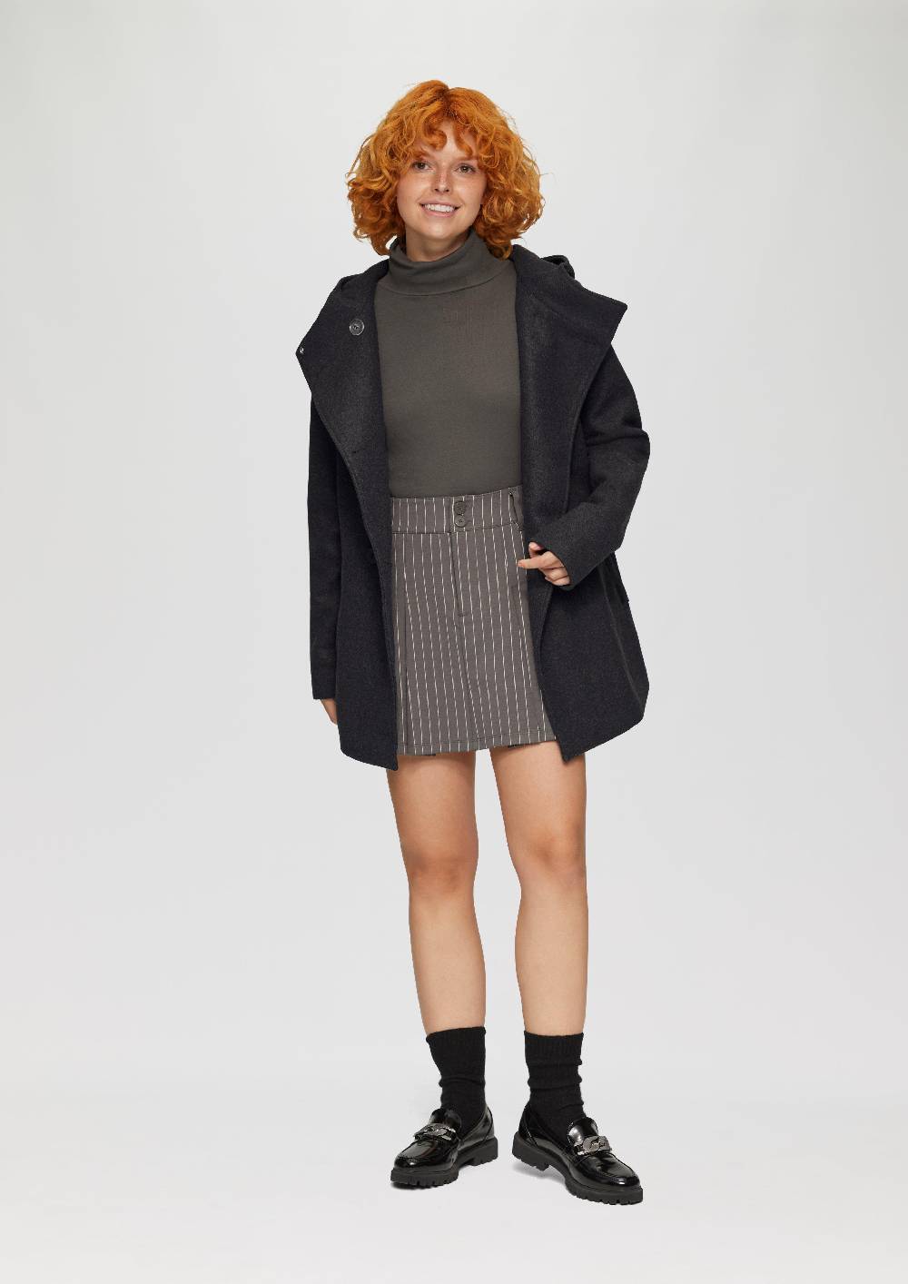S.Oliver Jacke mit Kapuze in Wolloptik zollfrei