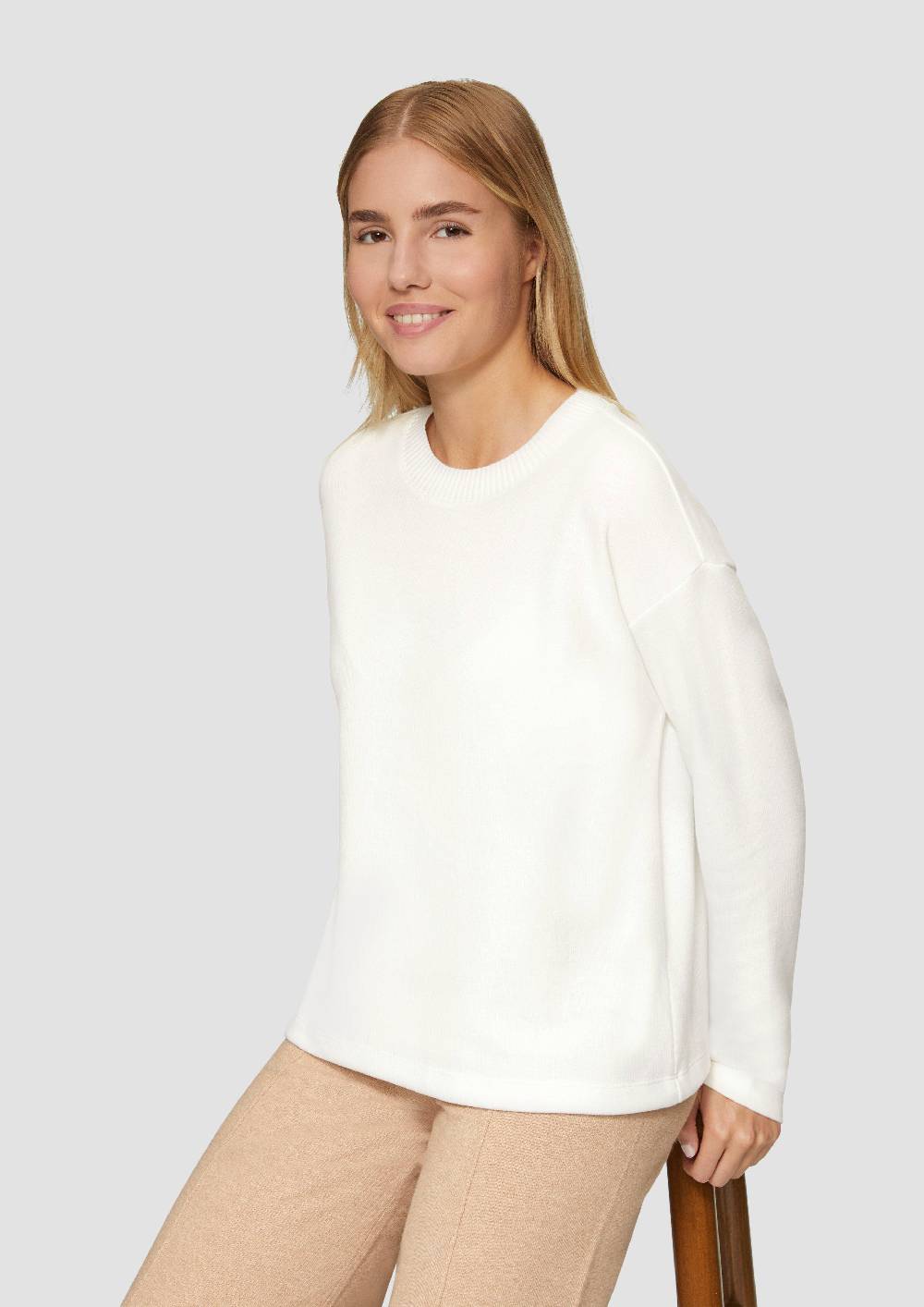 S.Oliver Weiches Sweatshirt mit gebrushter Oberfläche 2025