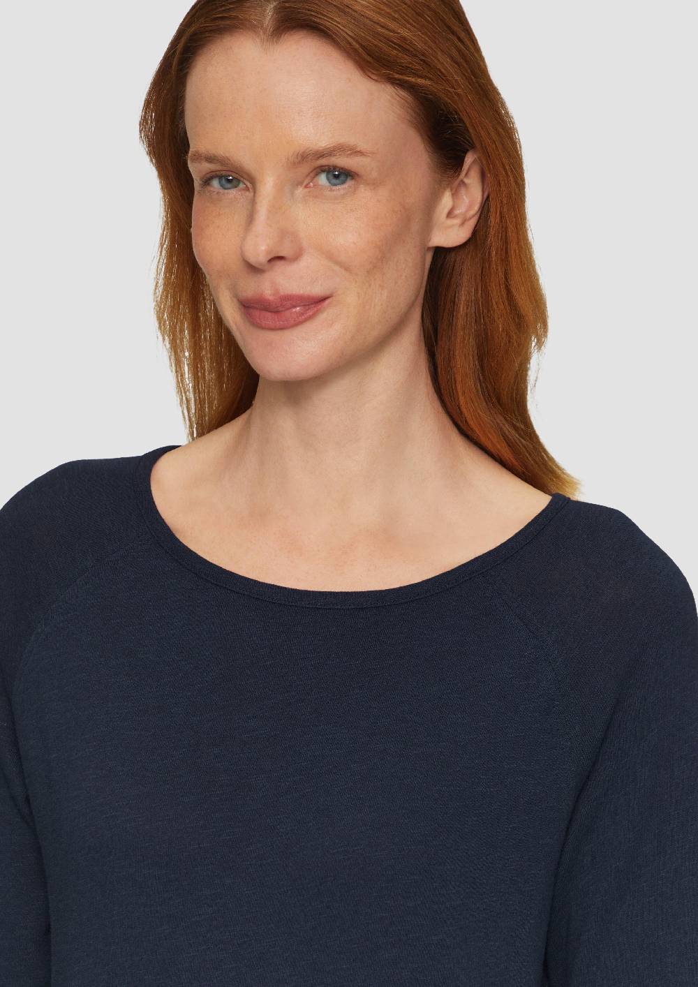 S.Oliver Langarmshirt mit Flammgarnstruktur und Raglanärmeln Online