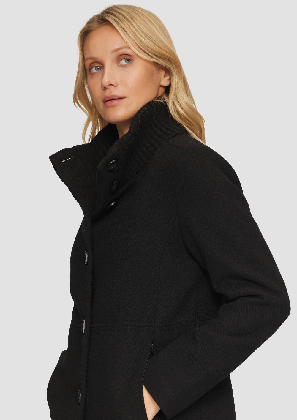 S.Oliver Twilljacke mit Strick-Stehkragen und Eingrifftaschen Blitzverkäufe