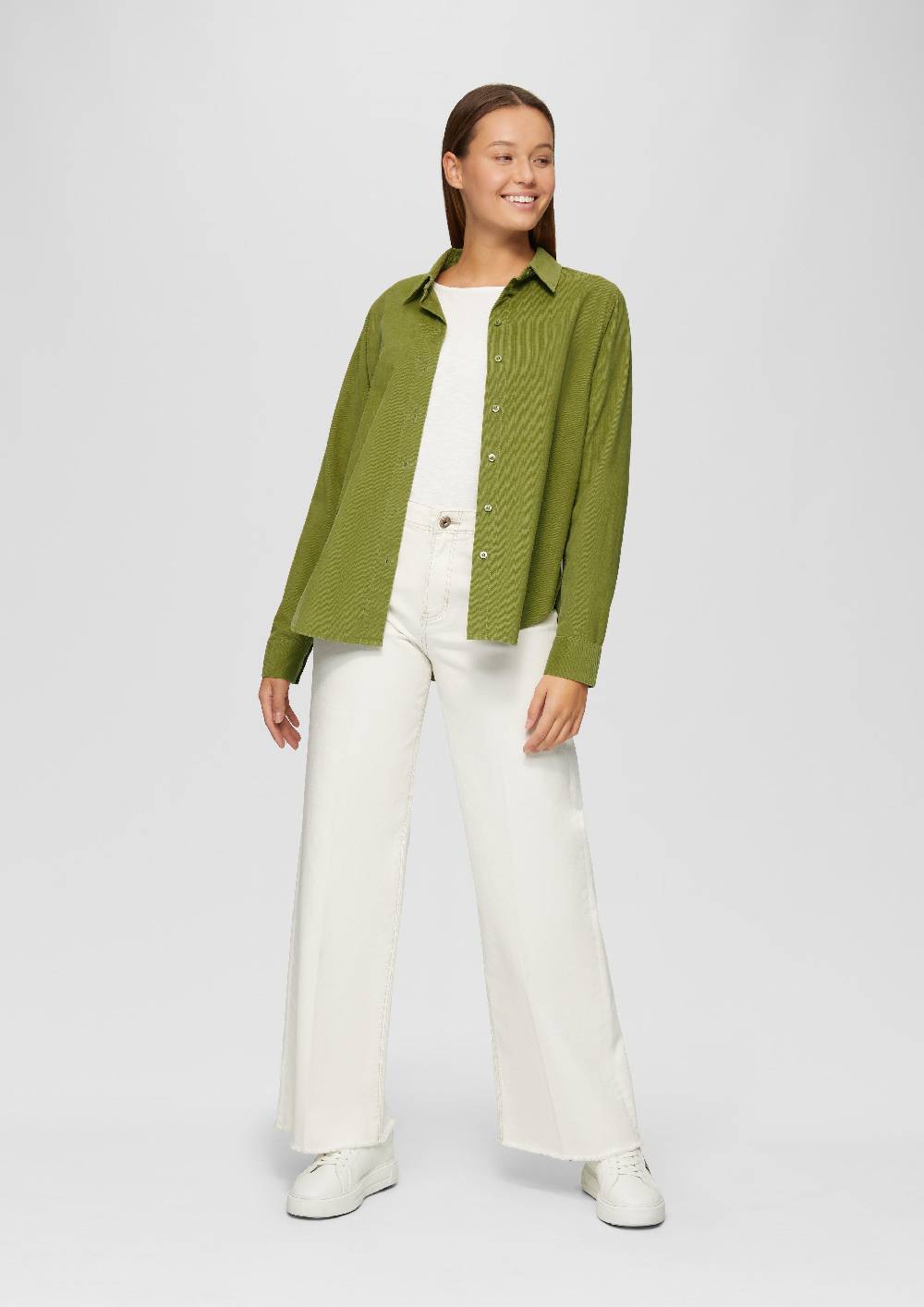 S.Oliver Cordbluse im Relaxed Fit mit Naht-Details Fabrik Onlineshop