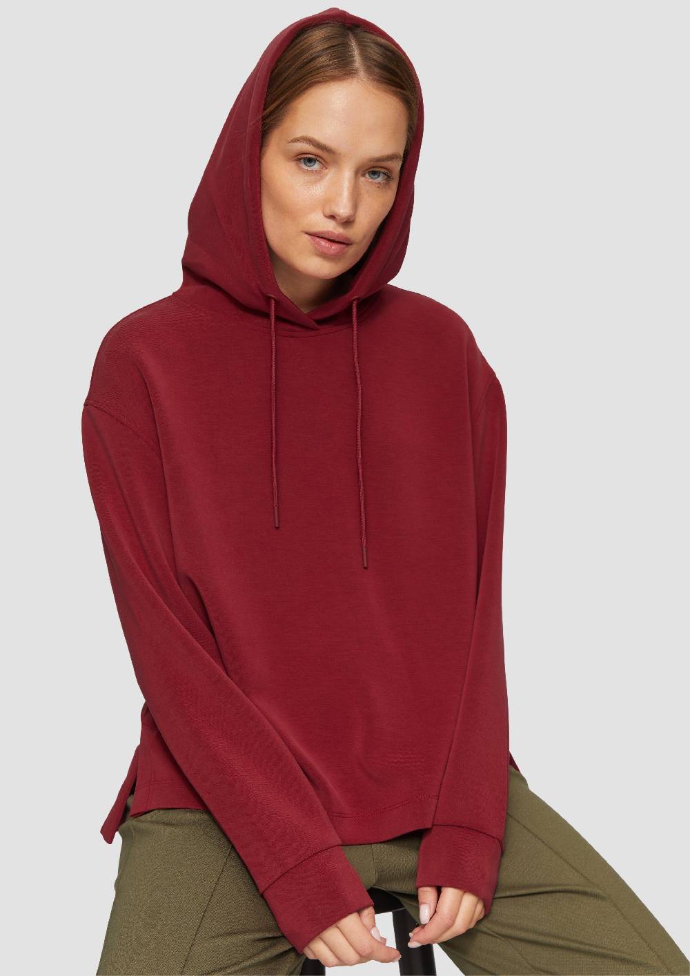 S.Oliver Hoodie aus Scuba im Relaxed Fit Großer Ausverkauf