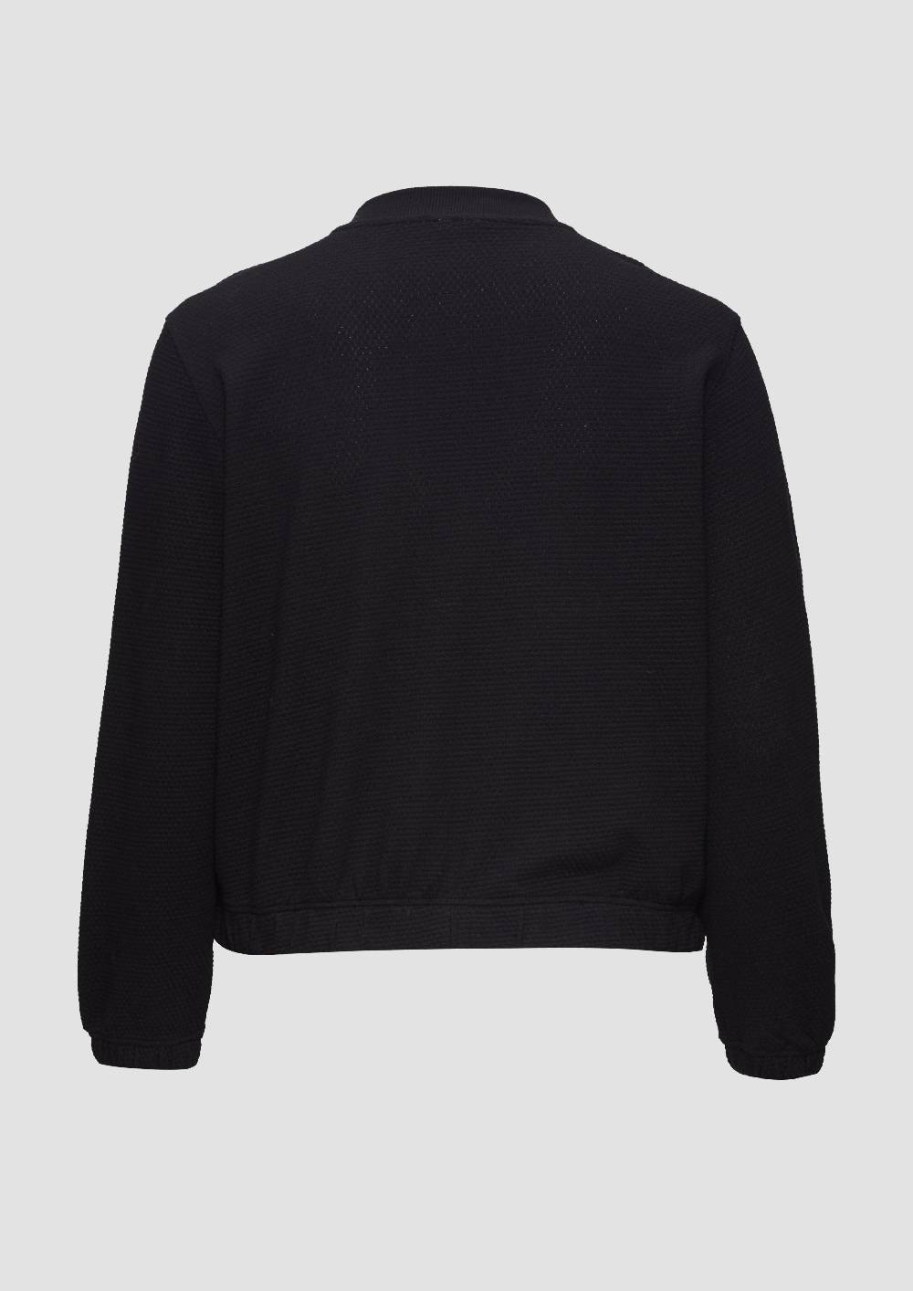 S.Oliver Strukturierter Sweat-Blouson aus Baumwollmix Flash Sale