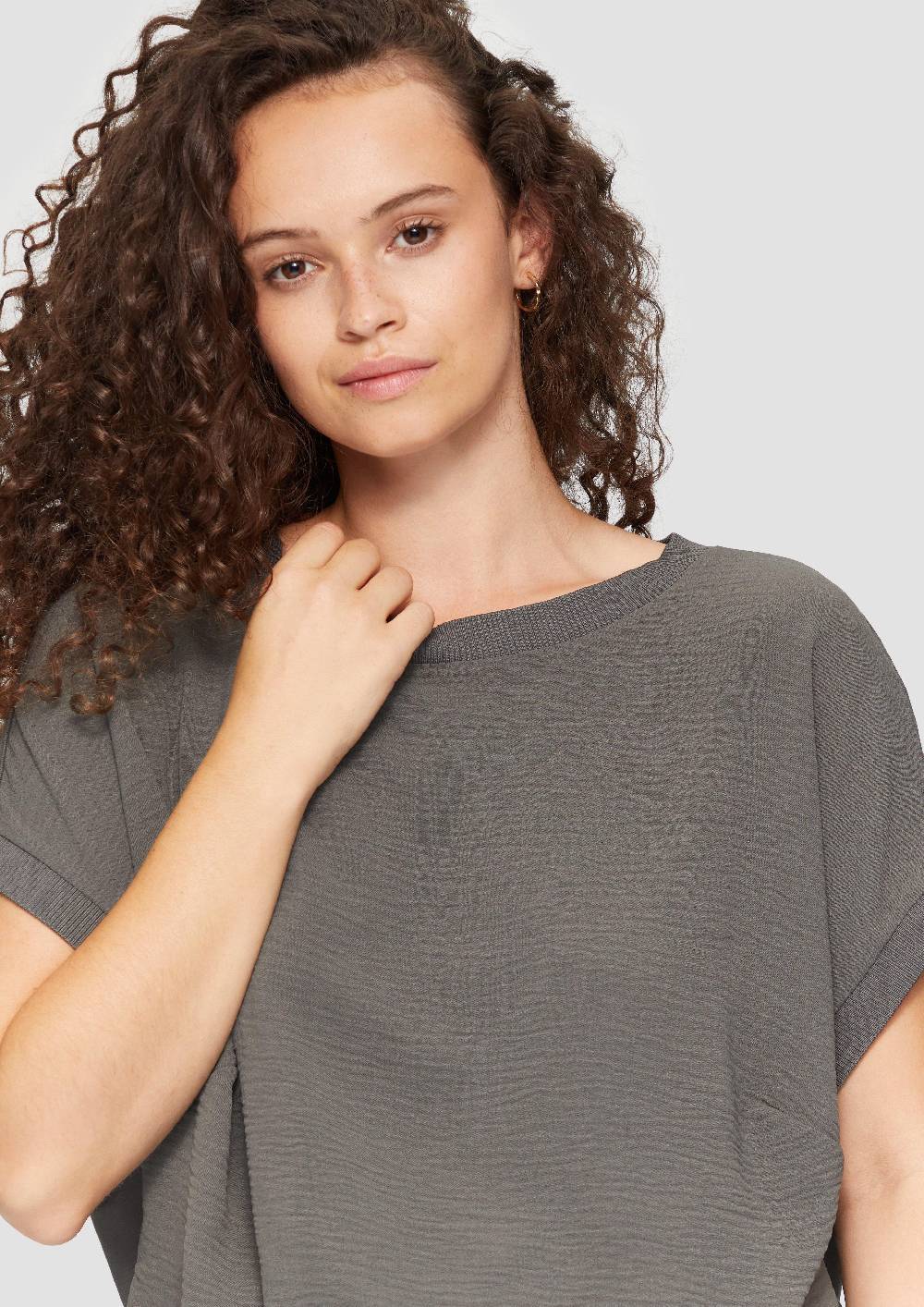 S.Oliver Materialmix-T-Shirt im Loose Fit Muttertagsangebot