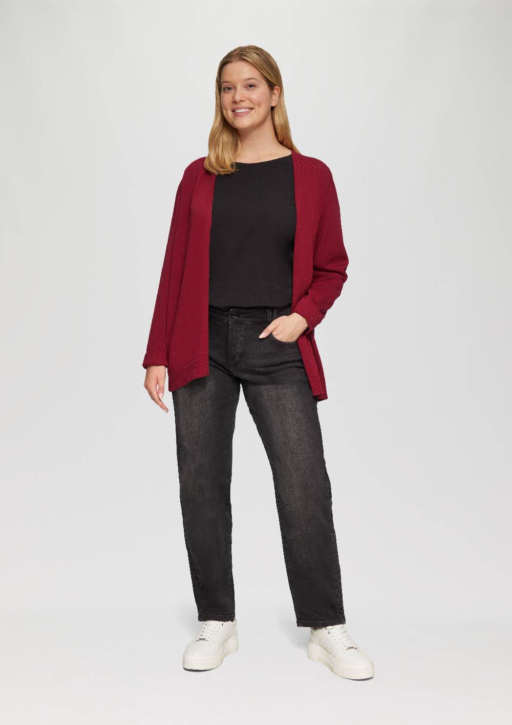 S.Oliver Cardigan aus Viskose-Baumwollmix Online Outlet