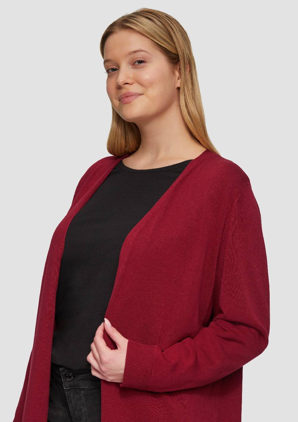 S.Oliver Cardigan aus Viskose-Baumwollmix Online Outlet