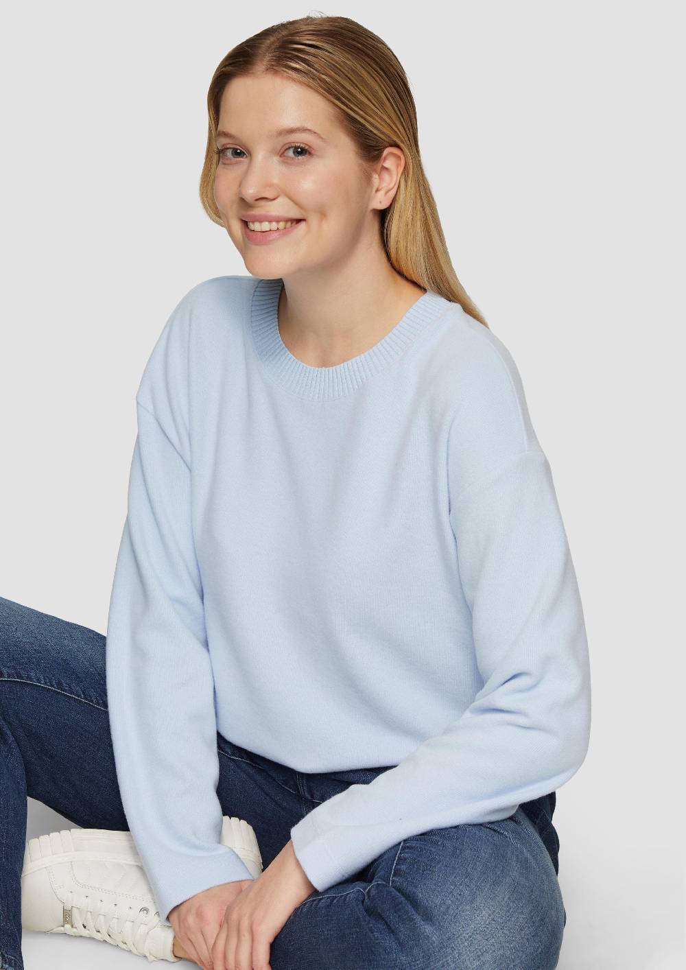 S.Oliver Weiches Sweatshirt mit überschnittenen Schultern Zeitlich begrenztes Angebot