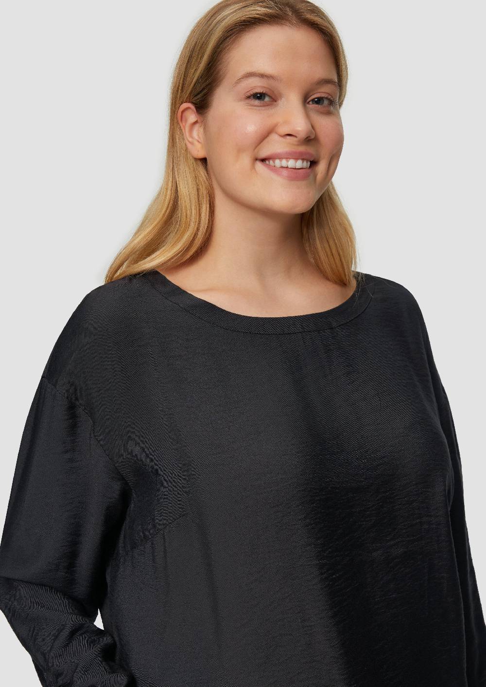 S.Oliver Viskose-Bluse mit elastischem Saum Blitzangebot