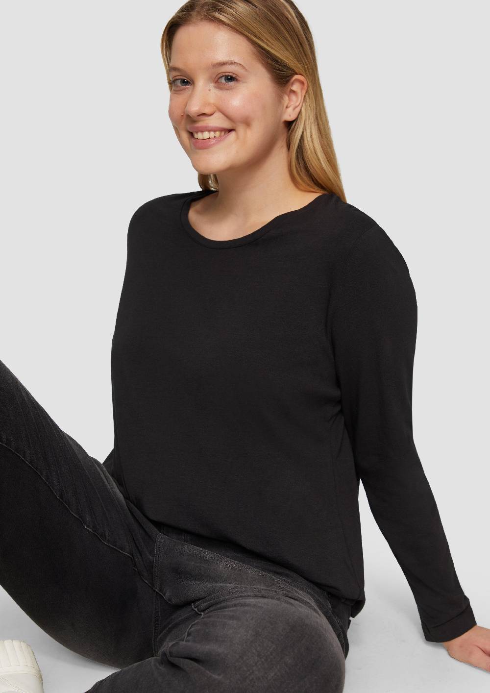 S.Oliver Longsleeve aus Baumwollstretch Große Rabatte