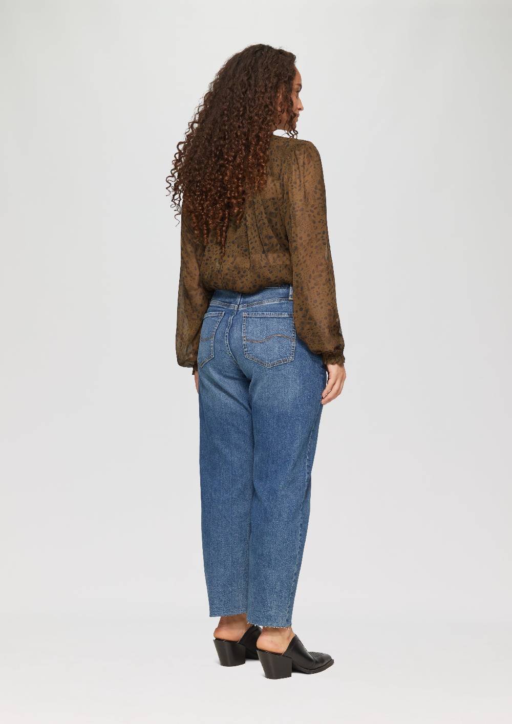 S.Oliver Leicht transparente Chiffonbluse mit Puffärmeln Super Sparpreis