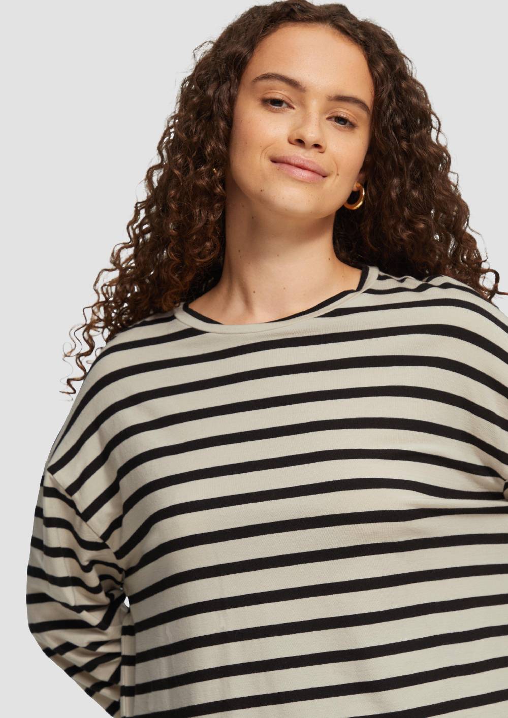 S.Oliver Cropped Langarmshirt aus Lyocellmix Zeitbegrenzte Promotion