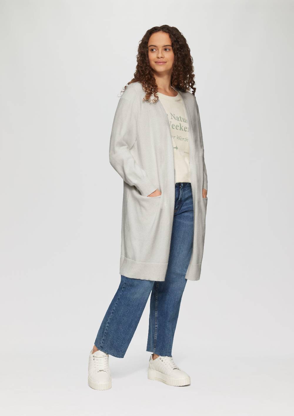 S.Oliver Lange Strickjacke aus Viskosemix Sonderangebot der Fabrik