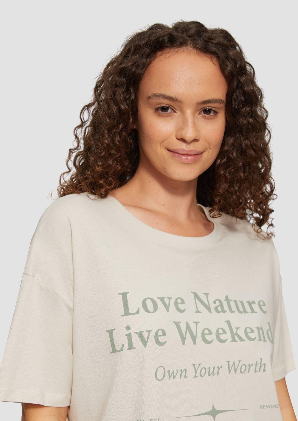 S.Oliver Print-Shirt mit überschnittenen Schultern Discount Store für neue Produkte