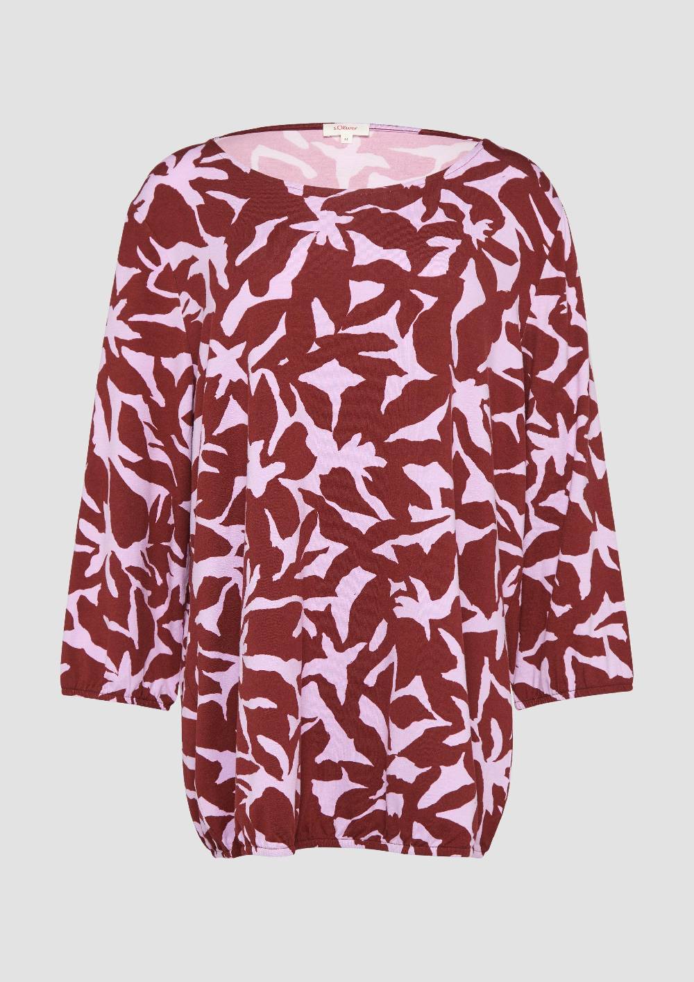 S.Oliver Shirt mit All-over-Print aus Viskosestretch Riesige Rabatte