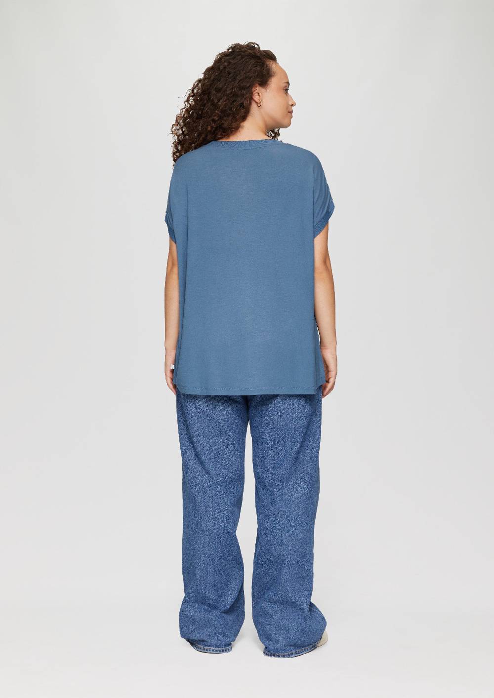 S.Oliver Materialmix-T-Shirt im Loose Fit 50% Rabatt mit kostenlosem Versand