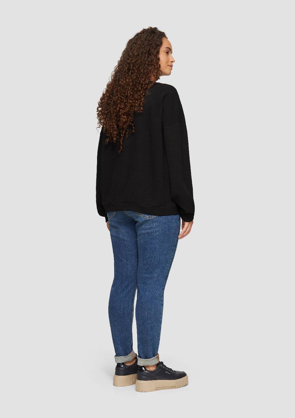 S.Oliver Loose Fit-Sweatshirt mit Struktur Kostenloser Versand international