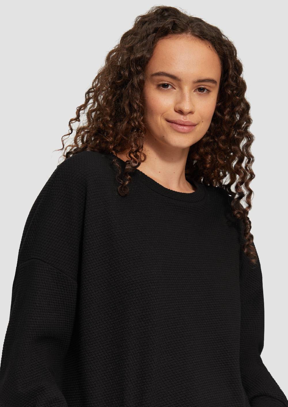 S.Oliver Loose Fit-Sweatshirt mit Struktur Kostenloser Versand international