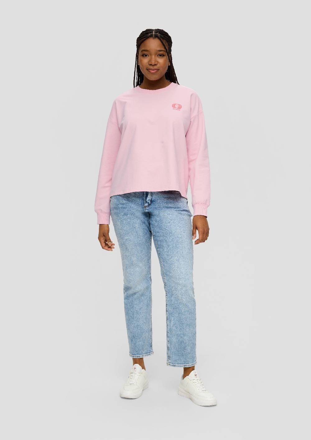 S.Oliver Sweatshirt im Boxy Cut mit Rückenprint Online