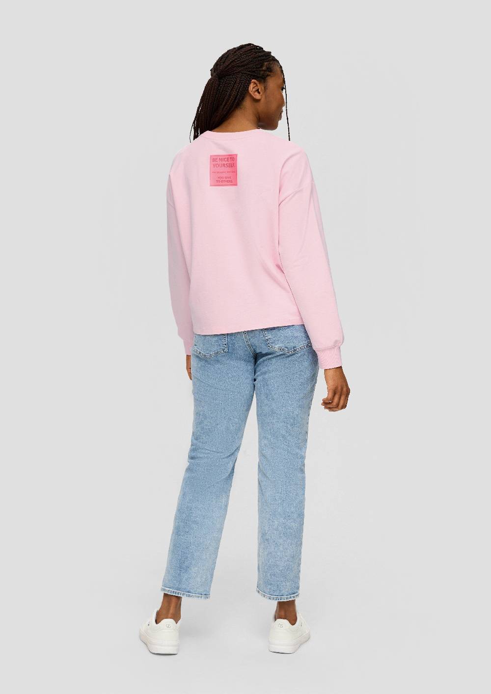 S.Oliver Sweatshirt im Boxy Cut mit Rückenprint Online