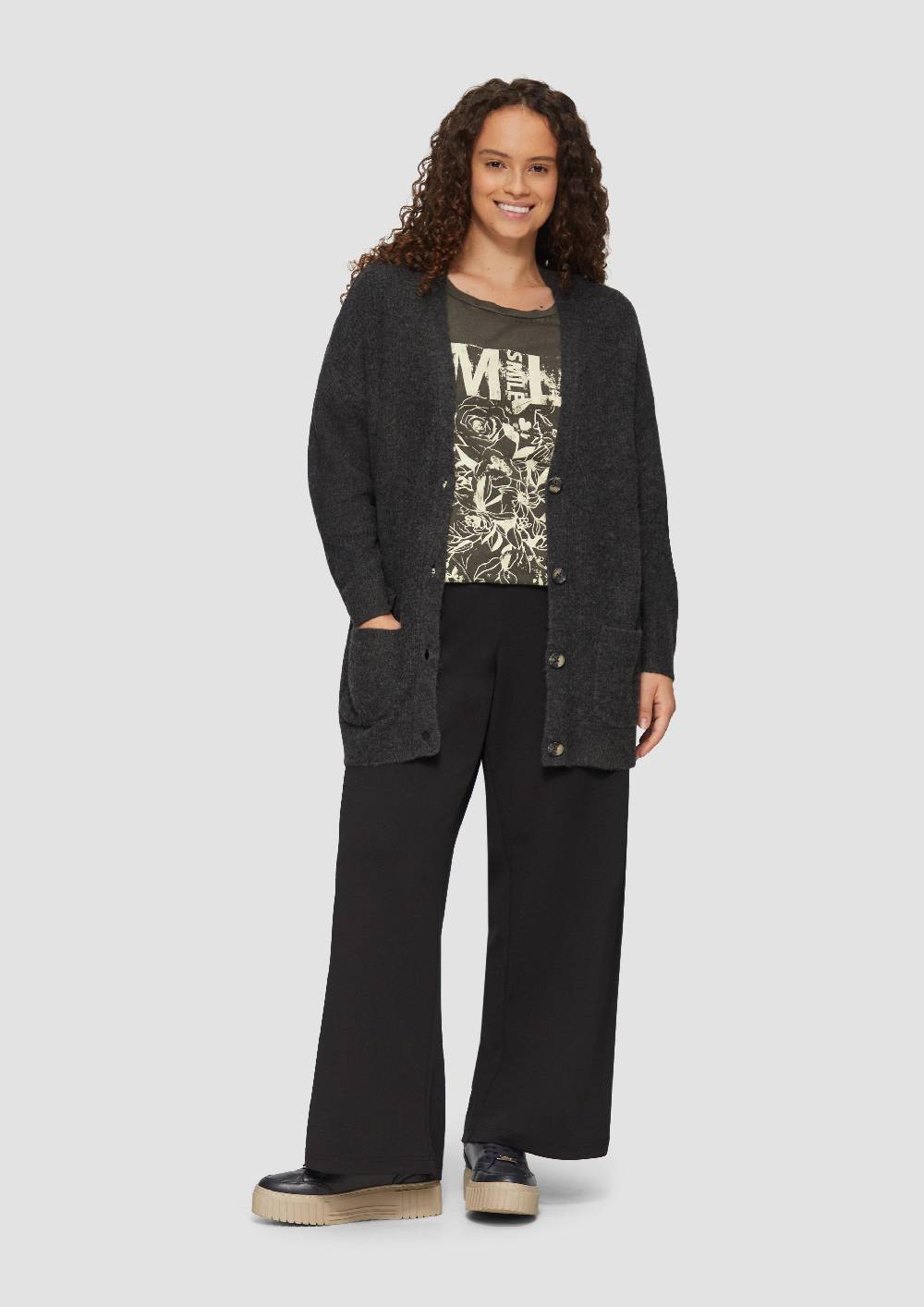 S.Oliver Oversized Print-Shirt im Used-Look Outlet