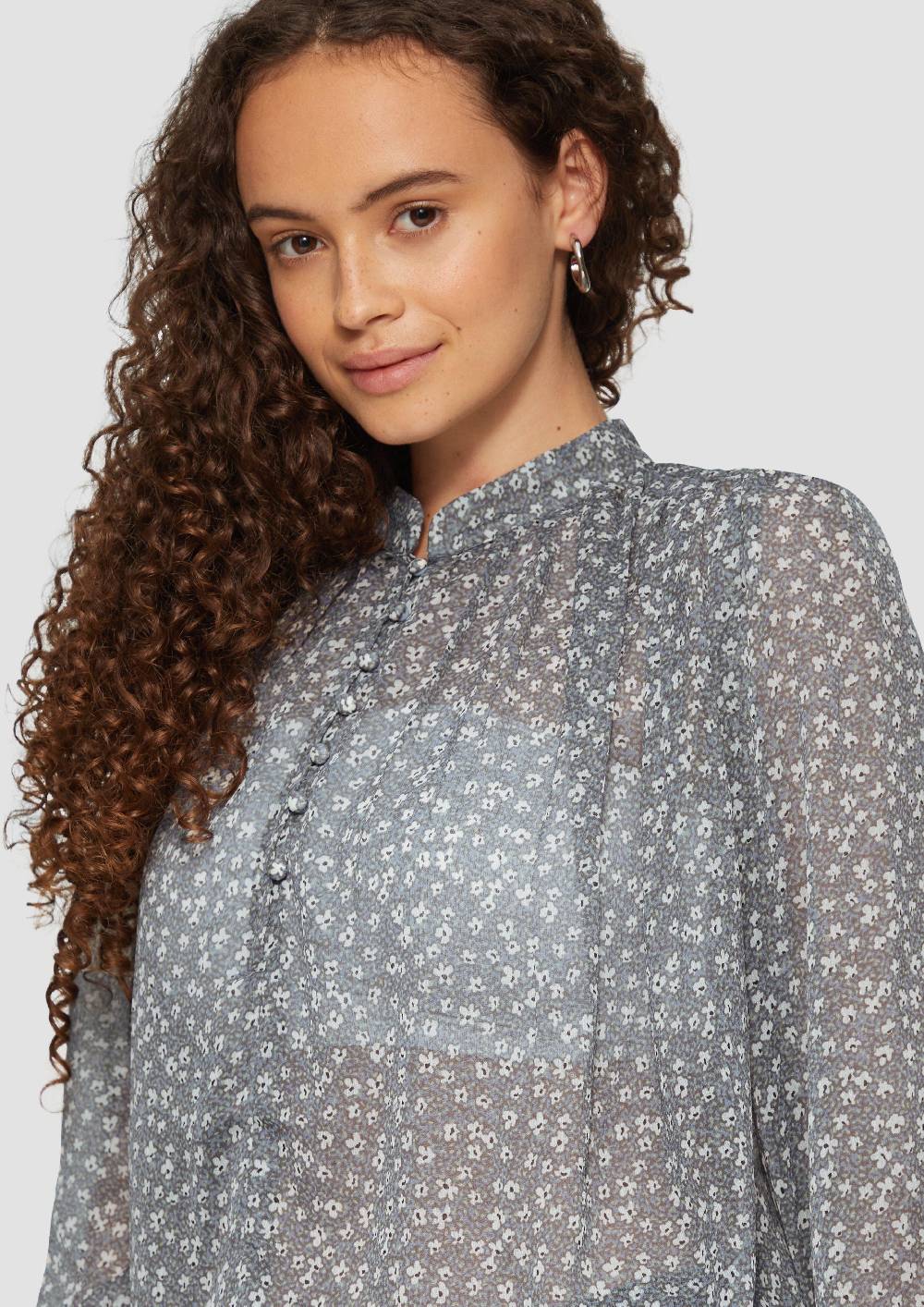S.Oliver Leicht transparente Chiffonbluse mit Puffärmeln Angebote