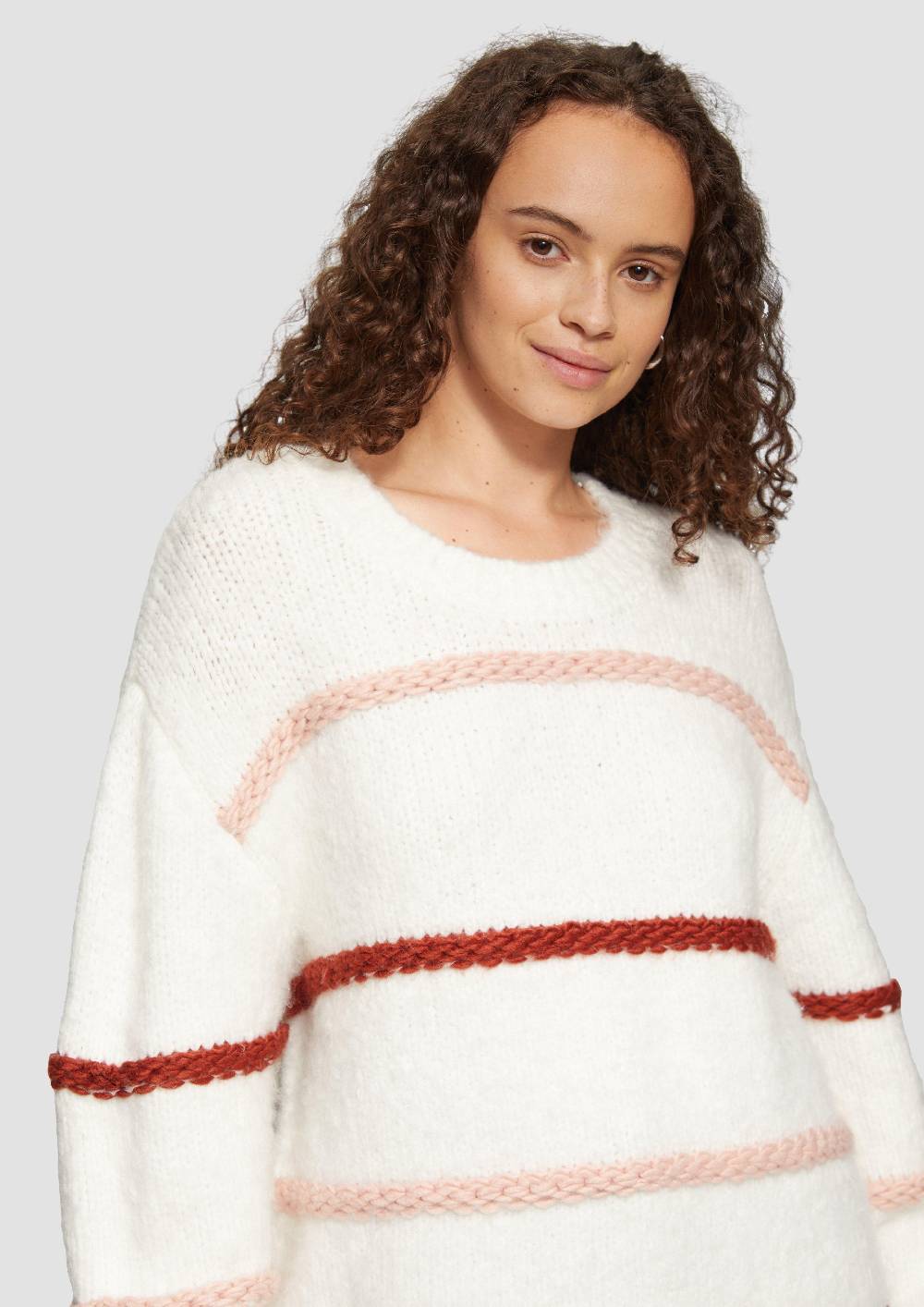 S.Oliver Flauschiger Pullover mit überschnittenen Schultern Meist gekauft