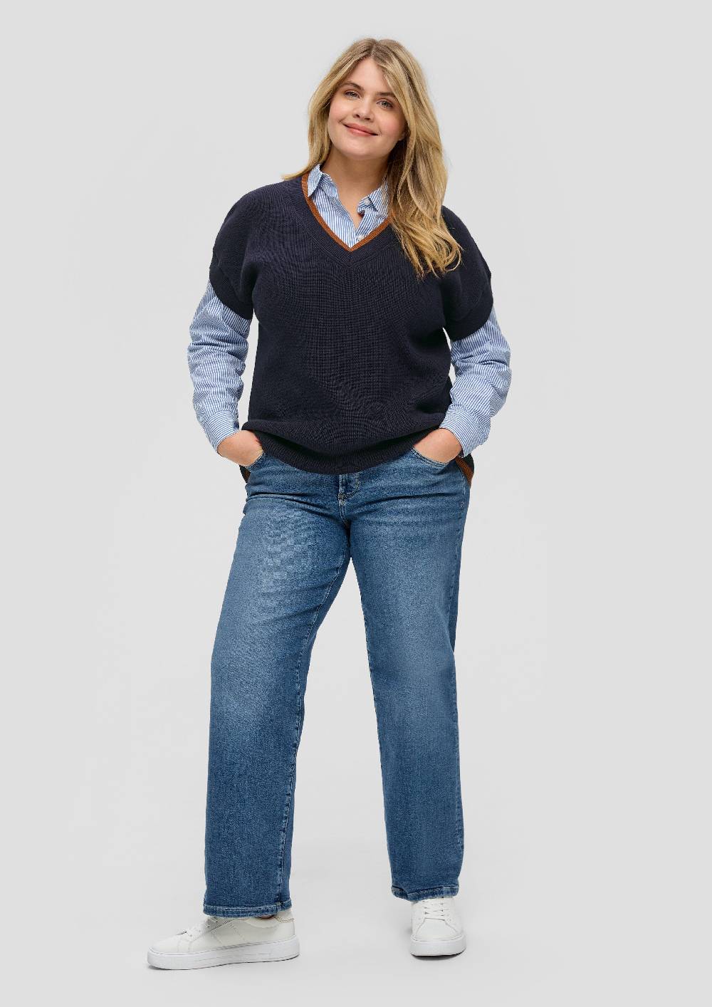 S.Oliver Pullover mit V-Ausschnitt Rabatt