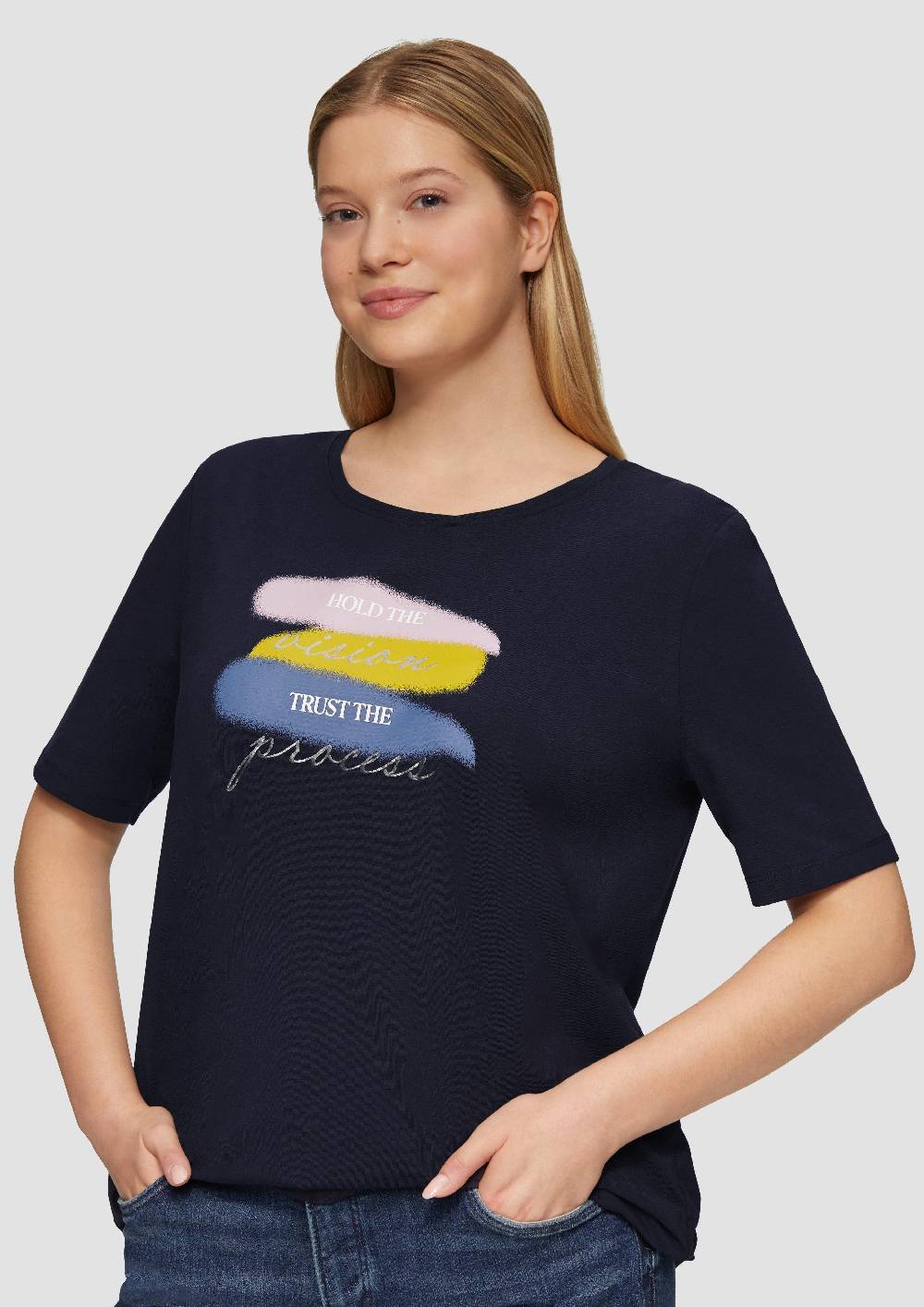 S.Oliver T-Shirt mit Rundhalsausschnitt und Front-Print Versandkostenfrei
