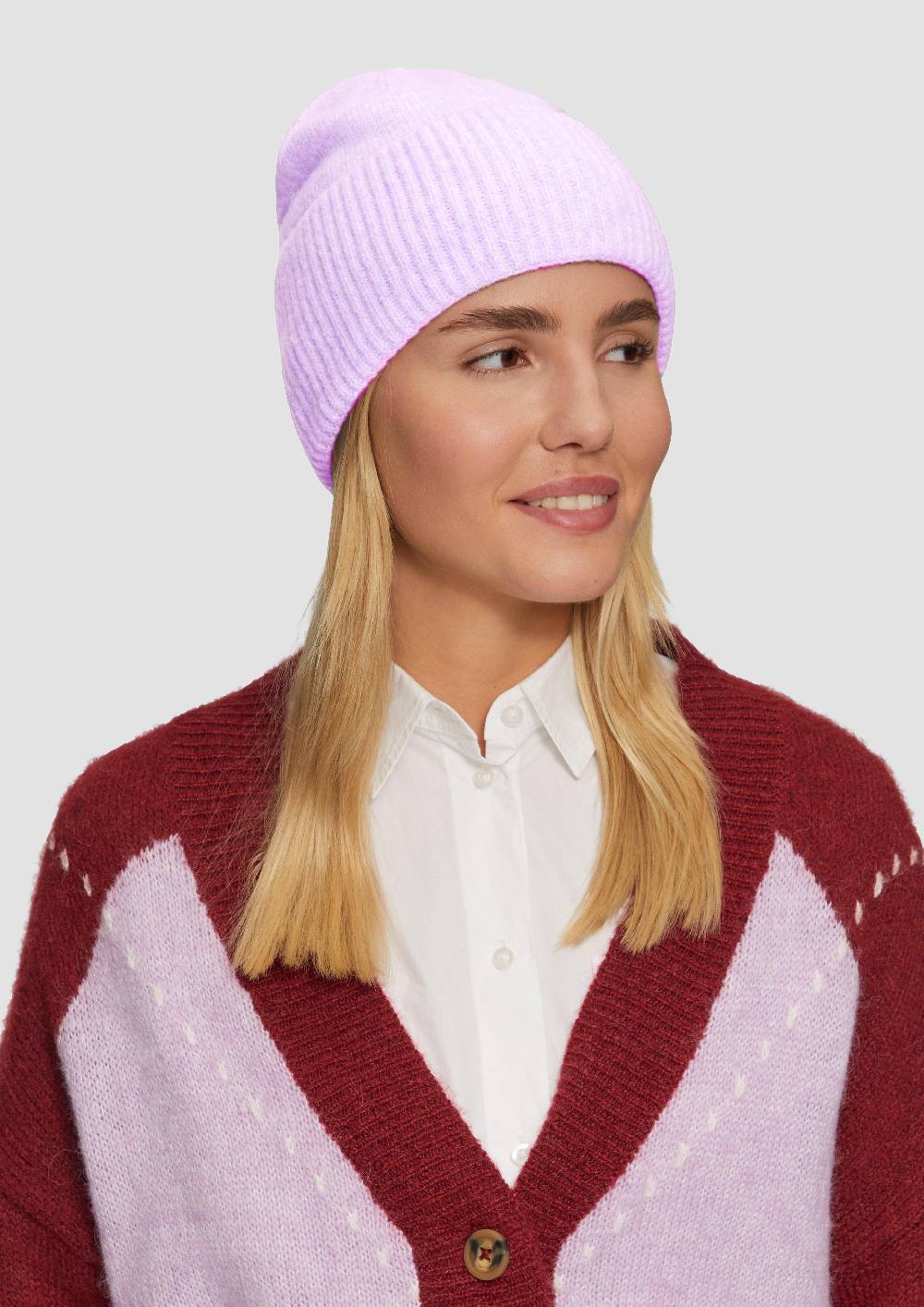 S.Oliver Beanie aus Rippstrick Große Rabatte