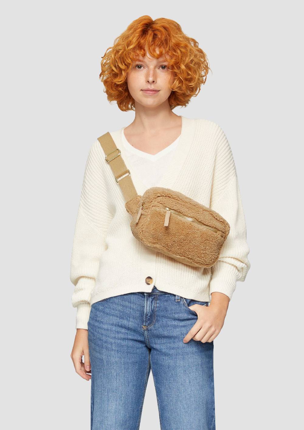 S.Oliver Crossbody-Bag aus Teddyplüsch Nur für heute