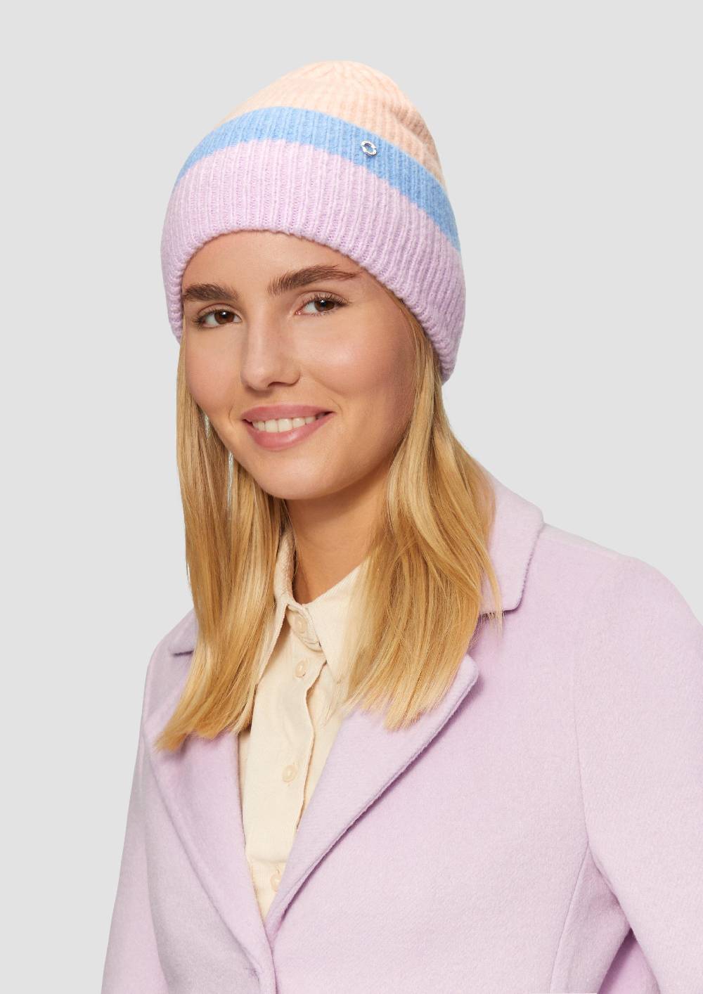 S.Oliver Strickbeanie mit Streifen zollfrei