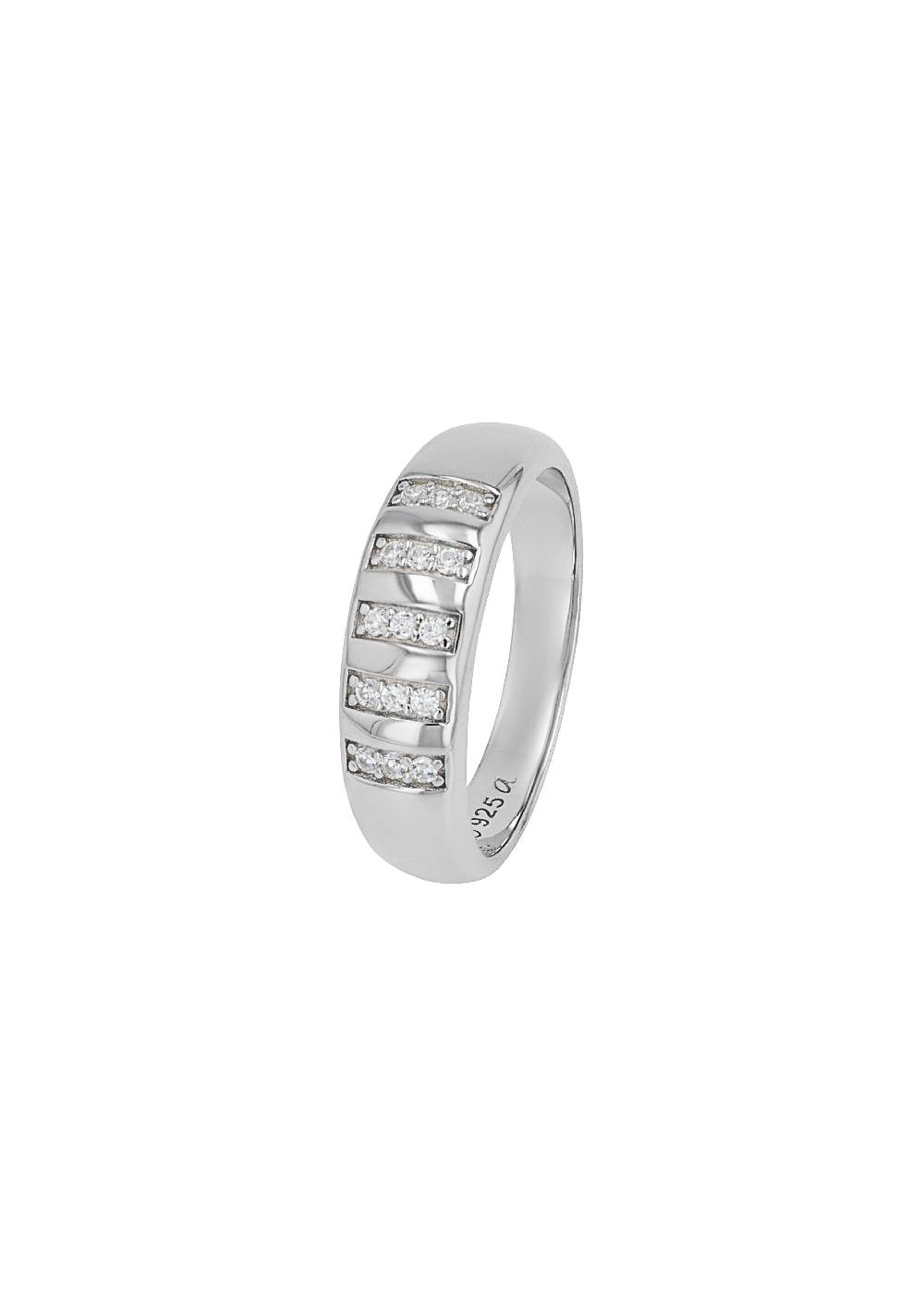S.Oliver Silber-Ring mit Zirkonia-Steinen Kostenloser Versand