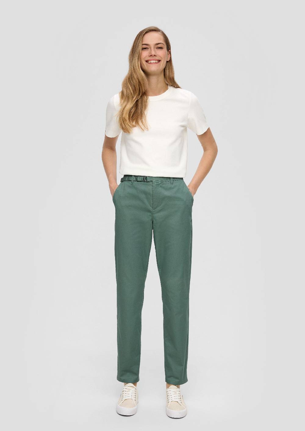 S.Oliver Chino mit Gürtel aus Baumwollstretch Neueste Mode