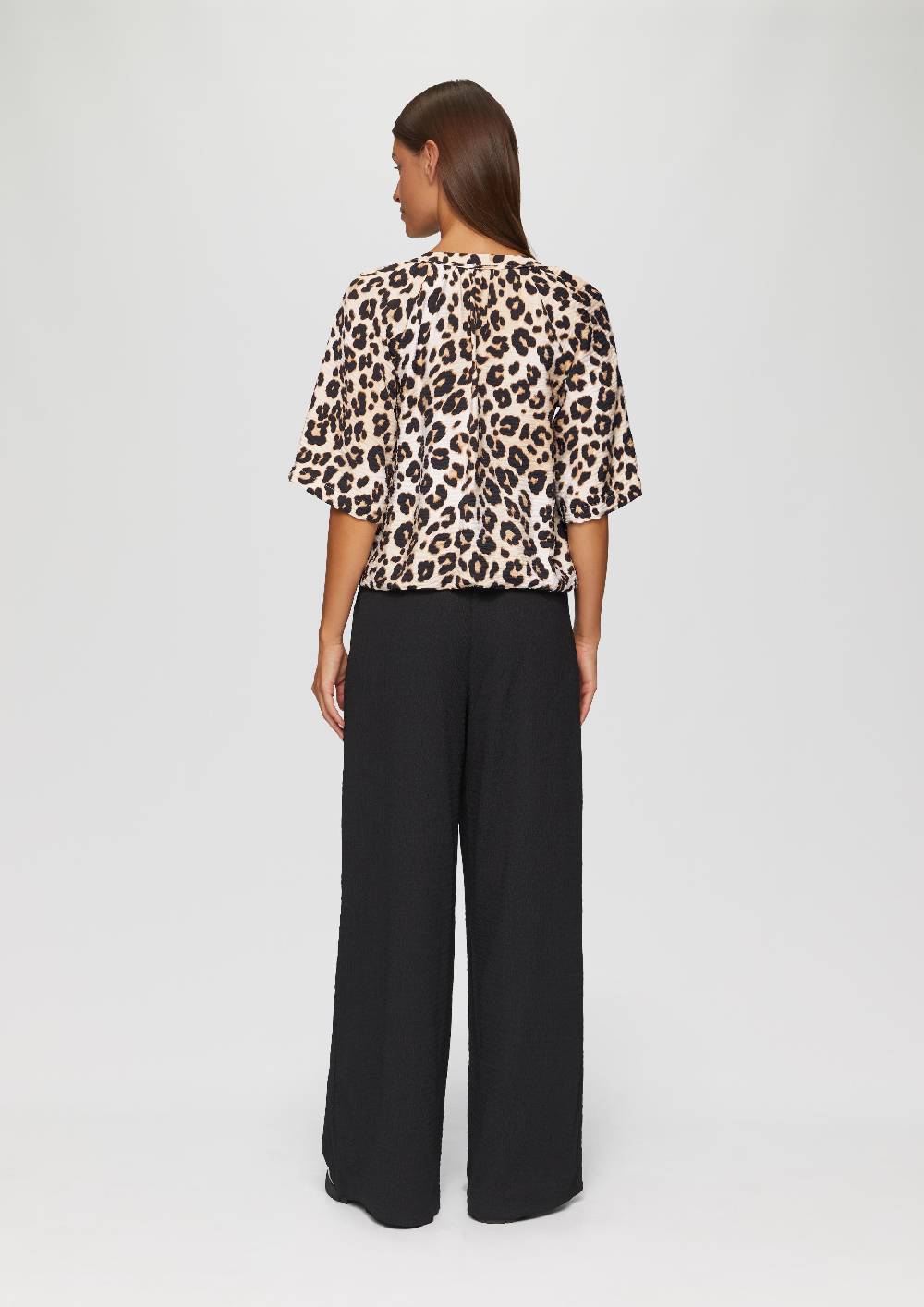 S.Oliver Strukturierte Bluse im O-Shape mit Raffdetails Zeitlich begrenztes Angebot