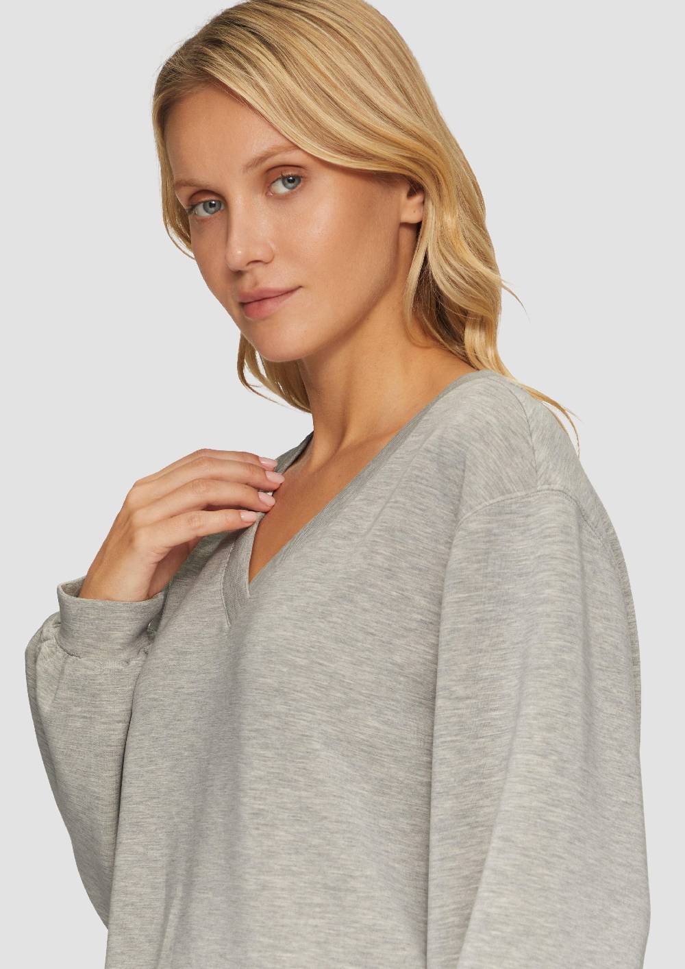 S.Oliver Scuba-Sweatshirt mit V-Ausschnitt Saisonale Angebote