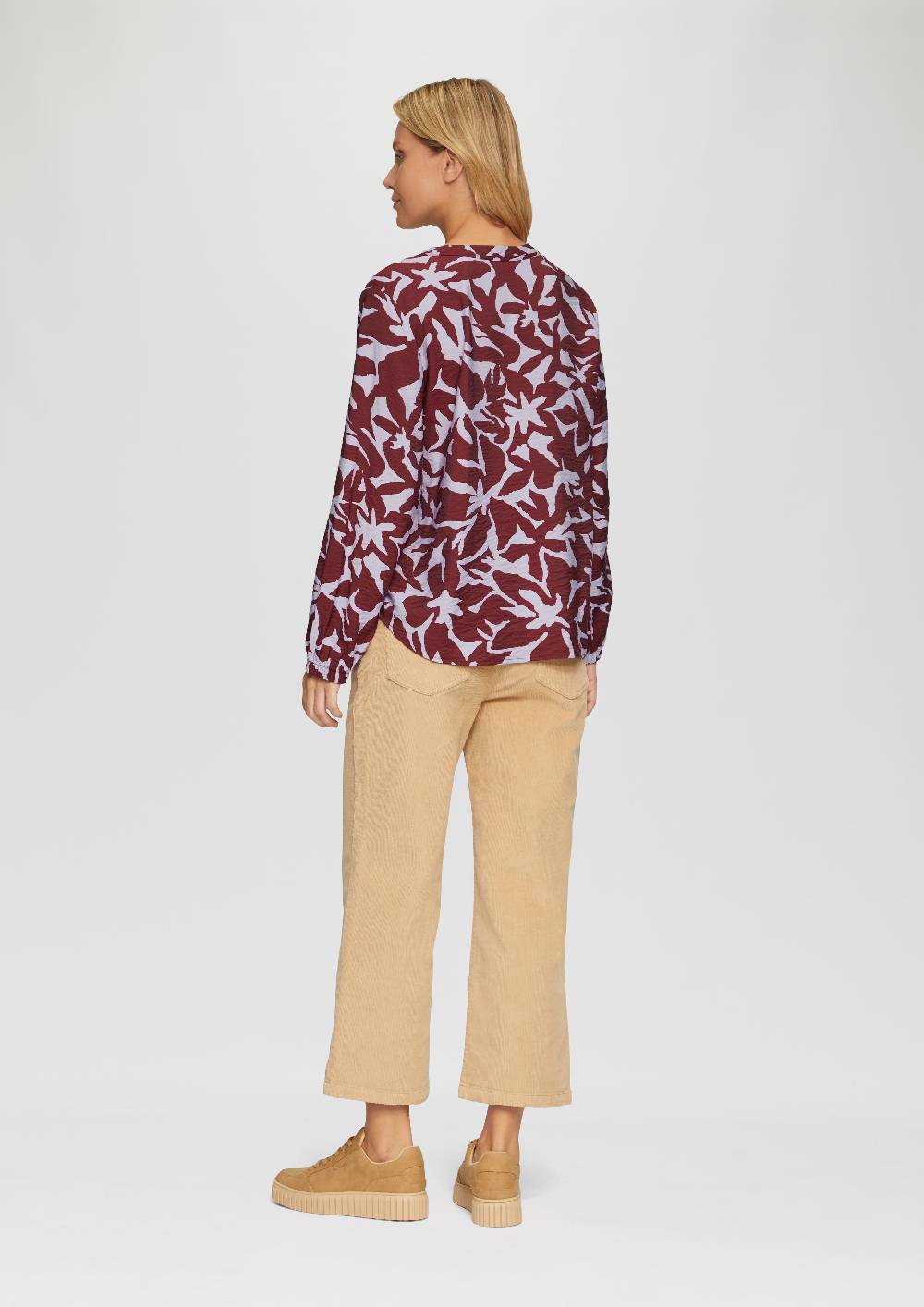 S.Oliver Strukturierte Viskose-Bluse mit All-over-Print Kauf eins, bekomm eins gratis