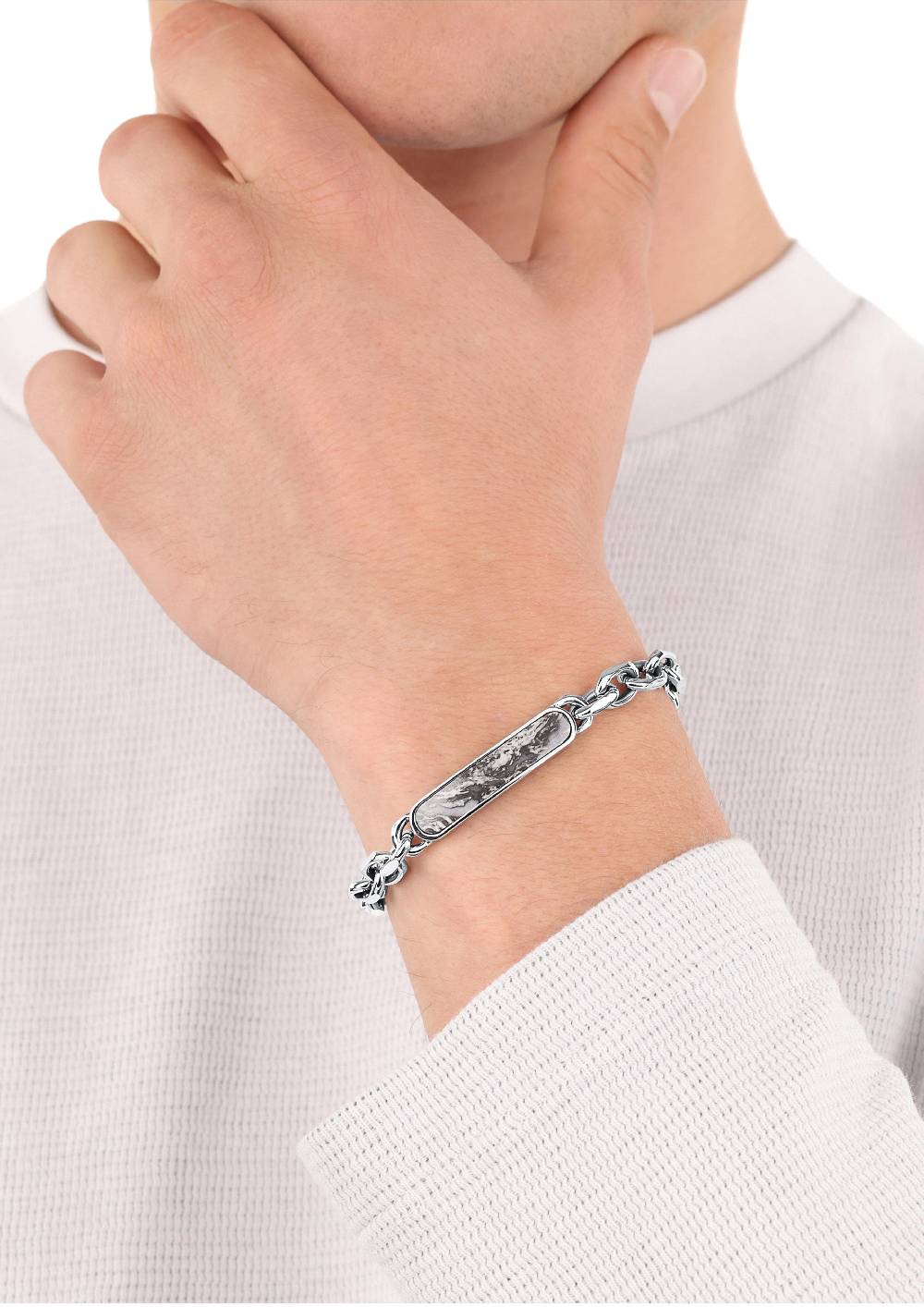 S.Oliver Armkette mit Jaspis-Steinen Neueste Stile