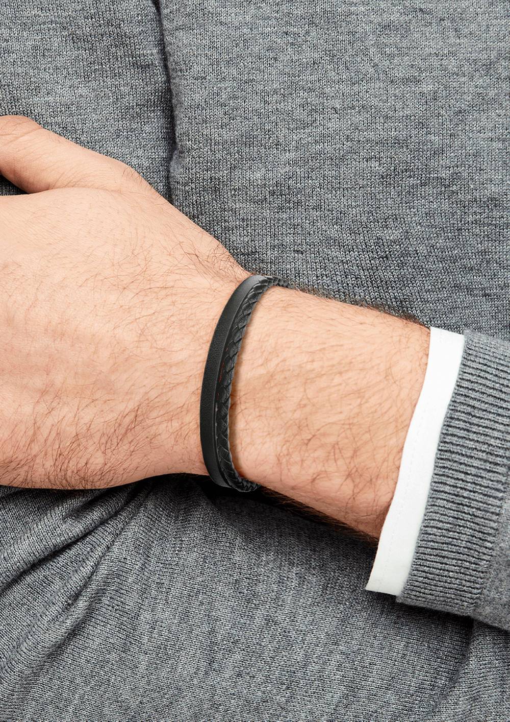 S.Oliver Lederarmband mit Edelstahl Blitzangebot