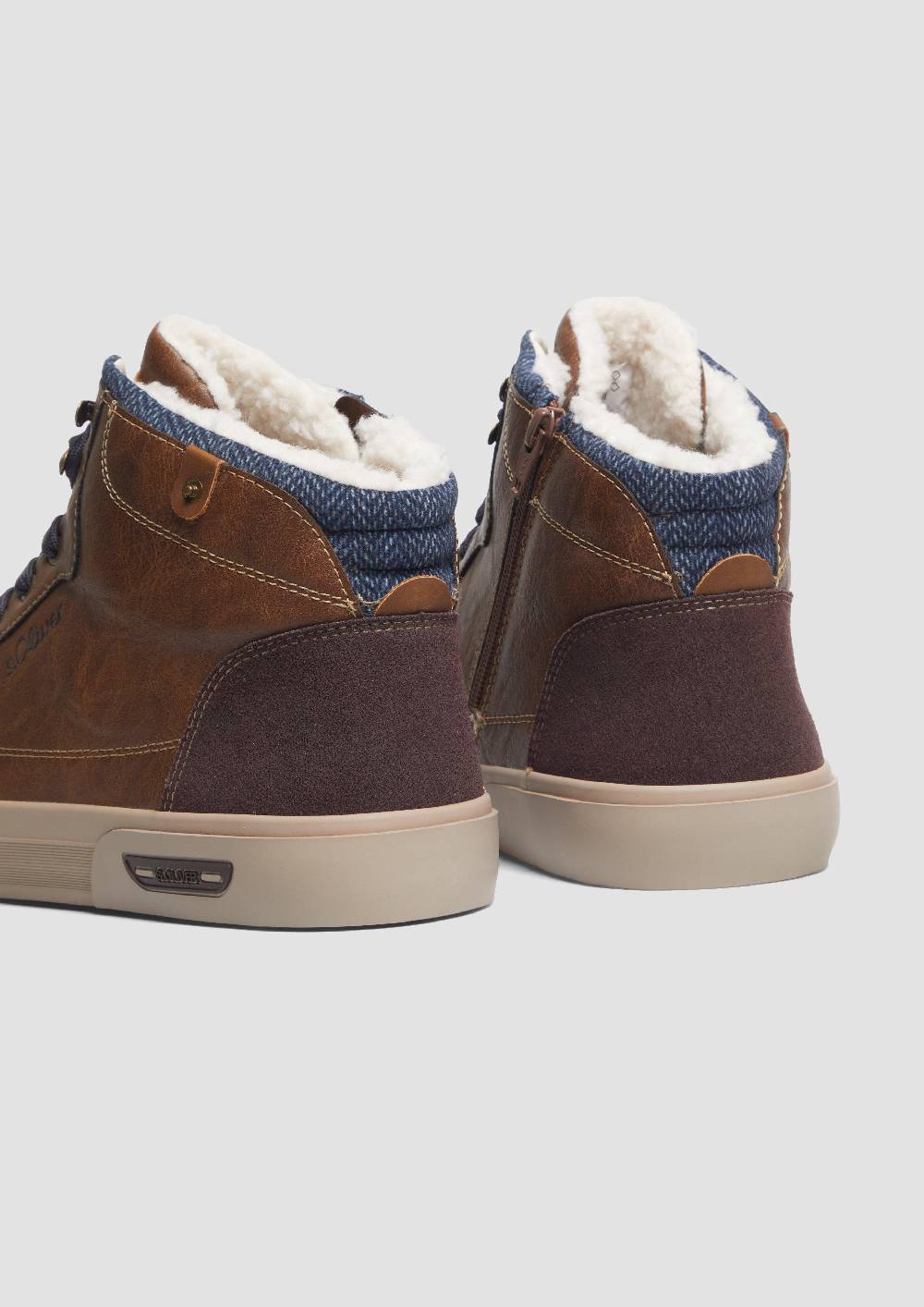 S.Oliver Gefütterte Stiefel mit Logo-Detail Kostenlose Rückgabe