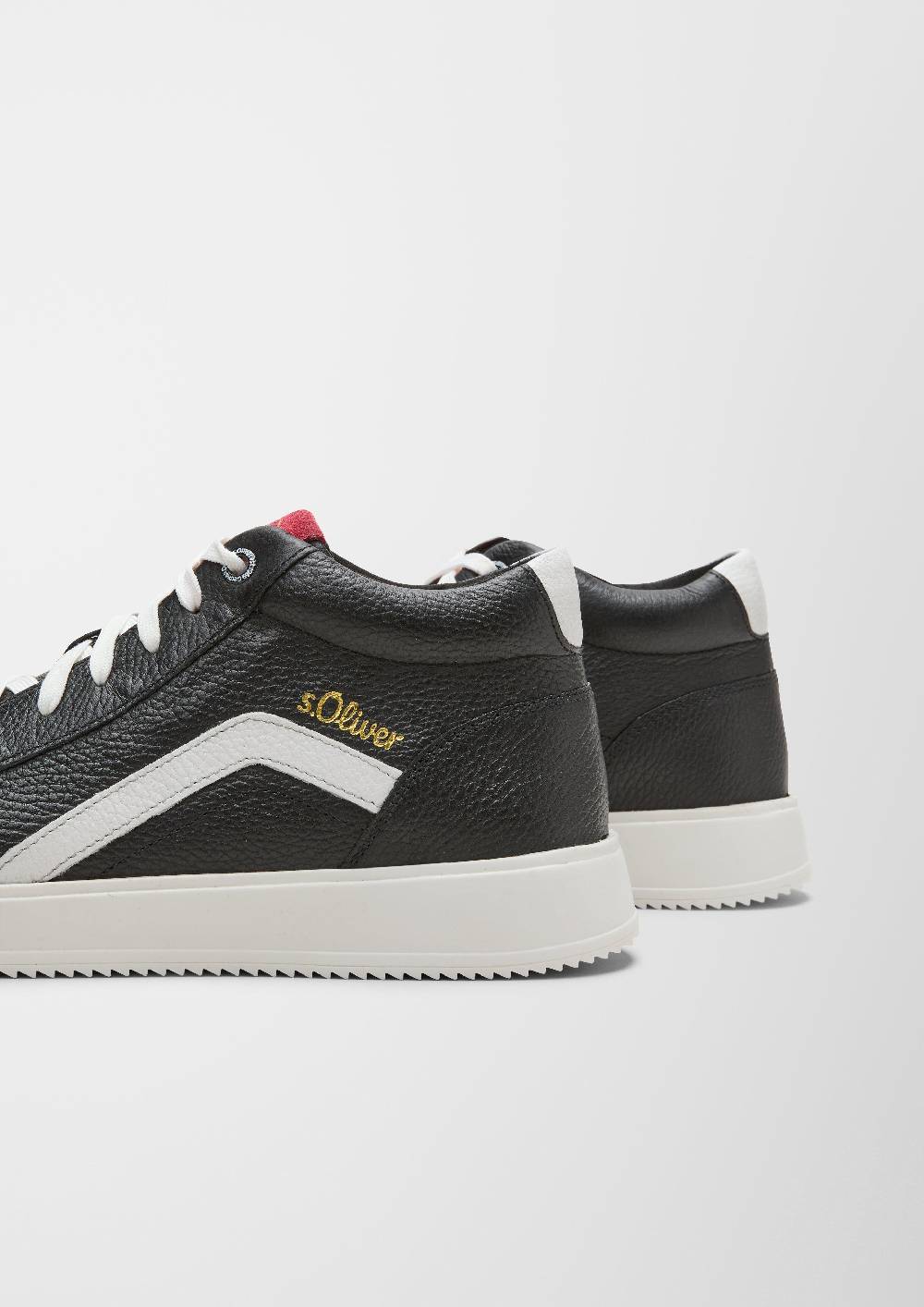 S.Oliver Leder-Sneaker mit Kontrast-Details Online Shopping
