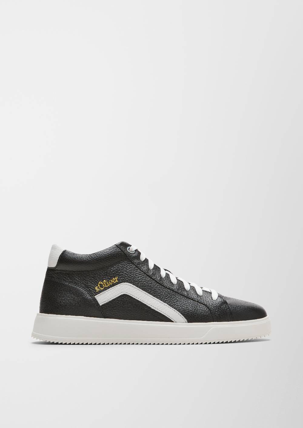 S.Oliver Leder-Sneaker mit Kontrast-Details Online Shopping