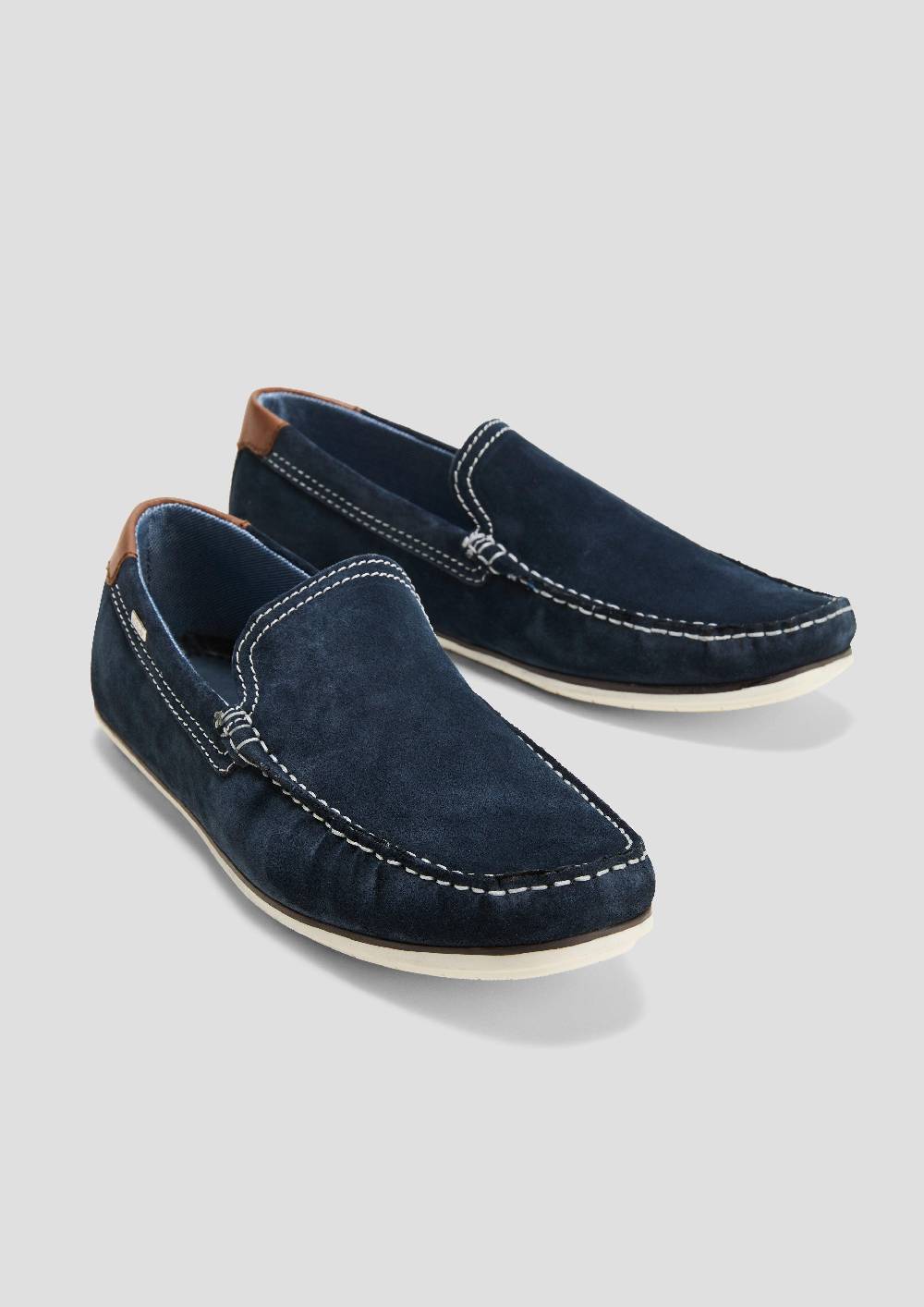 S.Oliver Slipper aus Leder mit Kontrastnähten Tägliche Deals