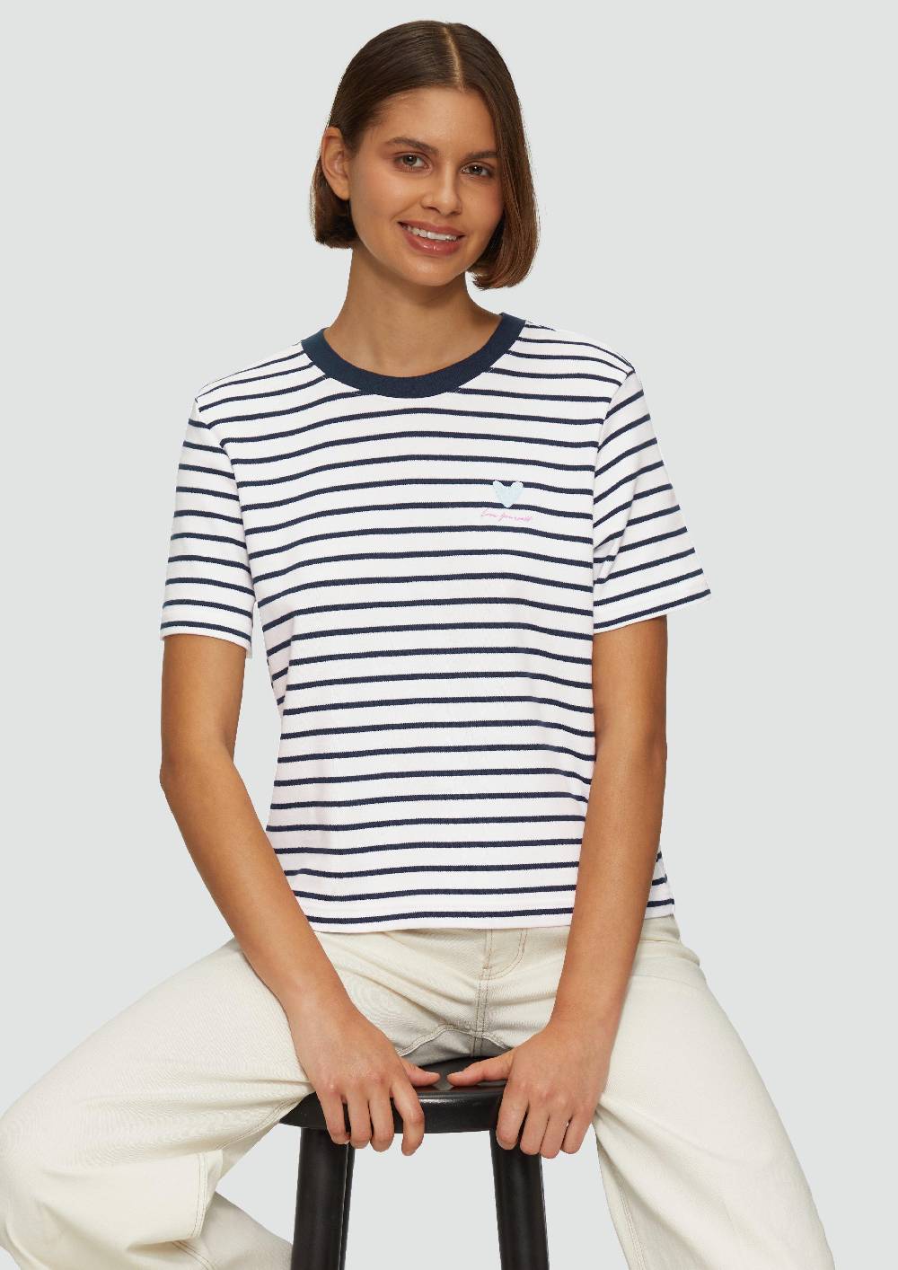 S.Oliver Ringelshirt mit Stickerei Letzte 2 Tage