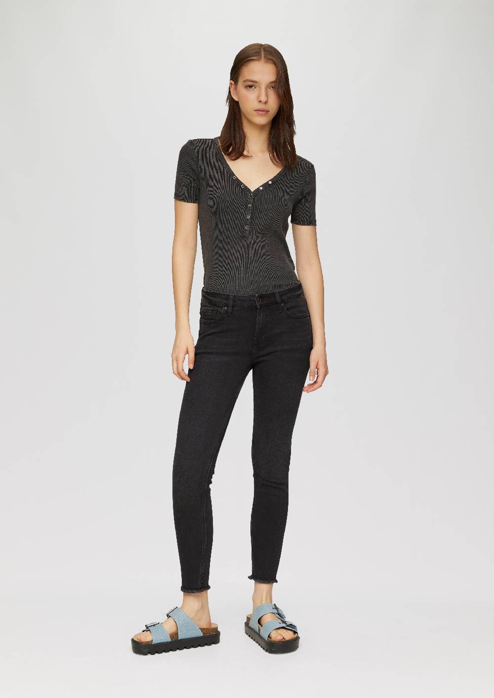 S.Oliver Ankle-Jeans Sadie / Mid Rise / Skinny Leg / Super Stretch Bis zu 55% Rabatt