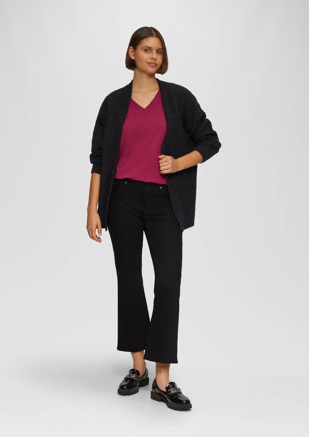 S.Oliver Cropped Jeans / Regular Fit / Mid Rise / Flared Leg Super Rabatt