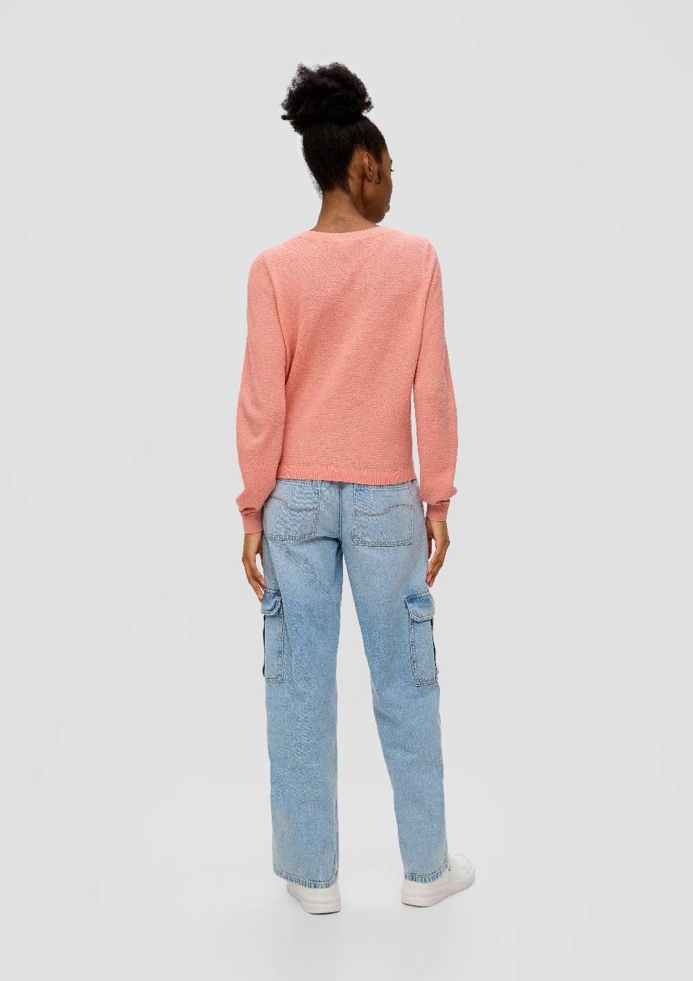 S.Oliver Strickpullover mit Dobby-Struktur Im Verkauf