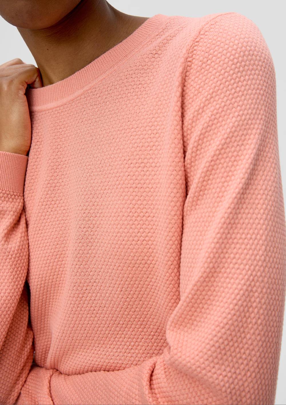 S.Oliver Strickpullover mit Dobby-Struktur Im Verkauf
